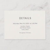 Minimale moderne Details Karte für eine standesamt (Vorderseite)