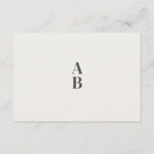 Minimale moderne Details Karte für eine zivilrecht (Rückseite)