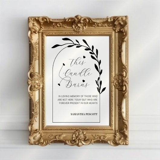 Minimale Moderne dieses Kerzenlicht Burns Wedding Poster