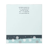 Minimale moderne, dunkelblaue Reinigungsdienste Notizblock (Vorderseite)