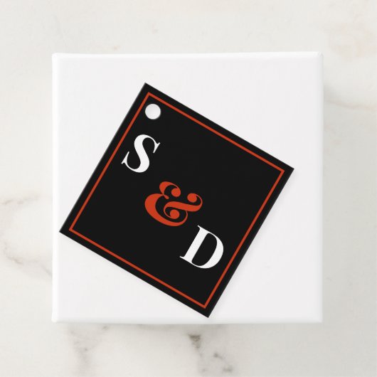 Minimale moderne editierbare Hochzeit Geschenkanhänger (Beispiel)