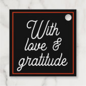Minimale moderne editierbare Hochzeit Geschenkanhänger (Rückseite)