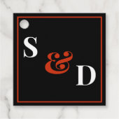 Minimale moderne editierbare Hochzeit Geschenkanhänger (Vorderseite)