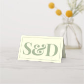 Minimale moderne editierbare Hochzeit Platzkarte (Rückseite)