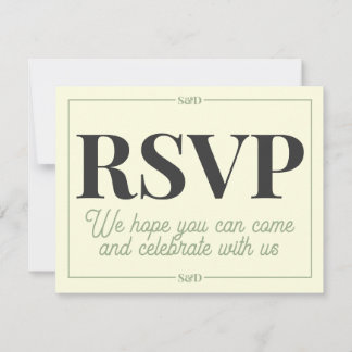 Minimale moderne editierbare Hochzeit RSVP Karte