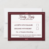 Minimale moderne editierbare Hochzeit RSVP Karte (Vorderseite)