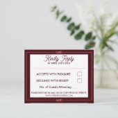 Minimale moderne editierbare Hochzeit RSVP Karte (Stehend Vorderseite)