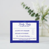 Minimale moderne editierbare Hochzeit RSVP Karte (Stehend Vorderseite)