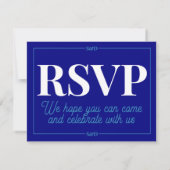 Minimale moderne editierbare Hochzeit RSVP Karte (Rückseite)