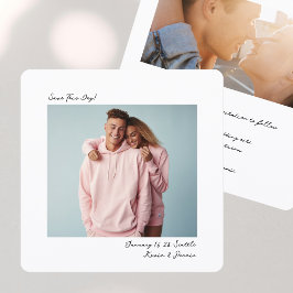 minimale moderne einfache Insta Film Foto Hochzeit Save The Date