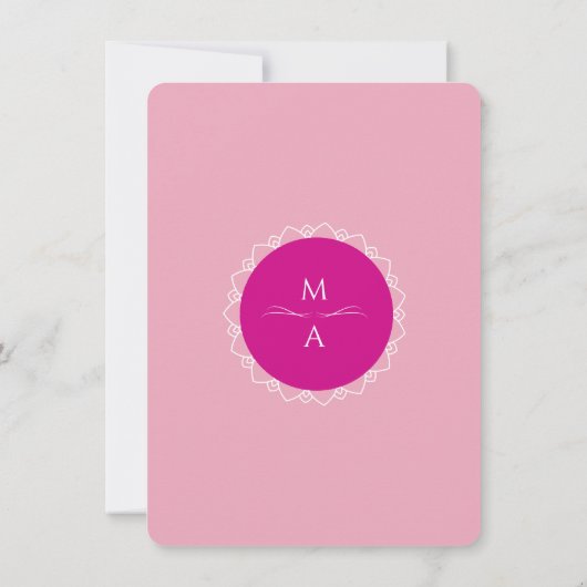 Minimale moderne einfache Kalligrafie Mandala Deta Einladung (Rückseite)