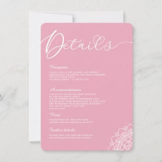 Minimale moderne einfache Kalligrafie Mandala Deta Einladung