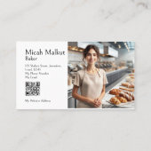 Minimale moderne einfache saubere QR-Code-Professi Visitenkarte (Rückseite)