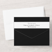 Minimale moderne einzigartige Feier des Lebens All In One Einladung (Rückseite)