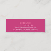 minimale moderne, elegante schlichte Schönheit pin Mini Visitenkarte (Rückseite)