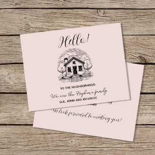 Minimale moderne Familienname-Postkarte Benutzer Postkarte
