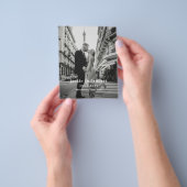 Minimale moderne Foto-Budget-Hochzeitsprogramm Flyer (Gruppe)