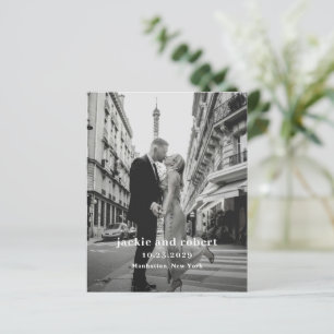 Minimale moderne Foto-Hochzeitsprogramm