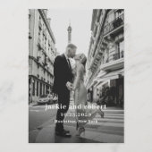 Minimale moderne Foto-Hochzeitsprogramm Programm (Vorderseite)