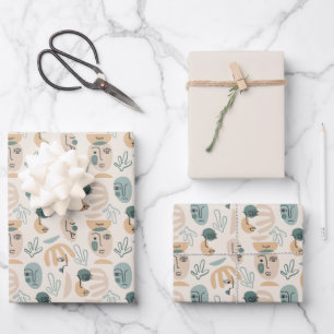 Minimale moderne Geschenkpapierbögen Geschenkpapier Set