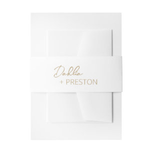 Minimale moderne Goldhochzeit Einladungsbanderole