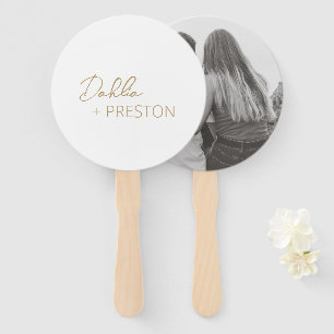 Minimale moderne Goldhochzeit Fächer