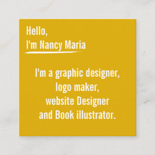 Minimale moderne Grafikdesign Gold Quadratische Visitenkarte