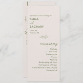 Minimale moderne graue Hochzeit Programm (Vorne/Hinten)