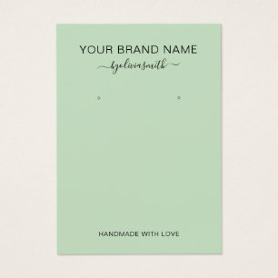 Minimale moderne Green Juwelry Display Card