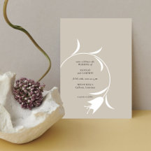 Minimale moderne Greige- und Espresso-Blumenhochze