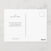 Minimale Moderne Grußkarte Postkarte (Rückseite)