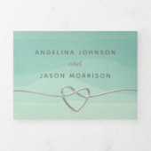 Minimale moderne Heirat Dreifach Gefaltete Einladung (Cover)