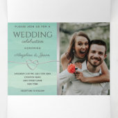 Minimale moderne Heirat Dreifach Gefaltete Einladung (Innenseite Mitte)