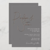 Minimale moderne Hochzeit des städtischen Chic Einladung (Vorne/Hinten)