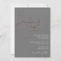 Minimale moderne Hochzeit des städtischen Chic