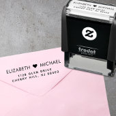 Minimale moderne Hochzeitsstimmung Rücksendeadress Permastempel