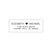 Minimale moderne Hochzeitsstimmung Rücksendeadress Permastempel (Design)