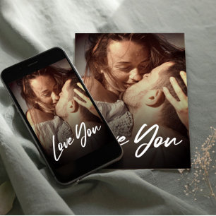 Minimale moderne I-Liebe Sie Foto ersetzen Beilage Postkarte