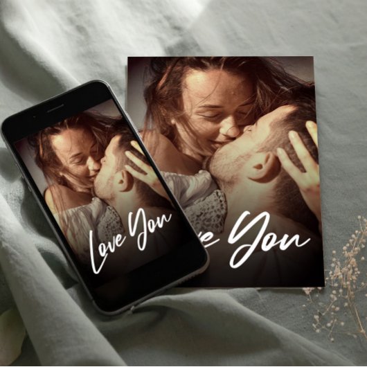 Minimale moderne I-Liebe Sie Foto ersetzen Beilage Postkarte