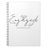 Minimale moderne Kalligrafie-Engagement-Partei Notizblock (Vorderseite)