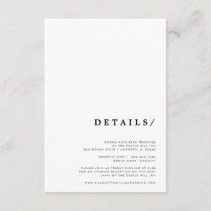 Minimale moderne klassische begleitkarte