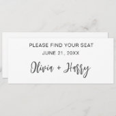 Minimale moderne Kopfkarte für Hochzeitstisch Einladung (Vorne/Hinten)