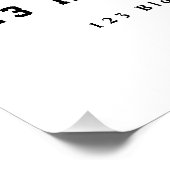 Minimale moderne Line-Art-Abschluss-Willkommenssch Poster (Ecke)