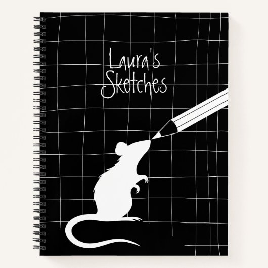 Minimale moderne monochromatische Schwarz-weiße Ra Notizblock (Vorderseite)