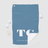 Minimale moderne Monogram Blue Name Stars Golfhandtuch (Insitu)