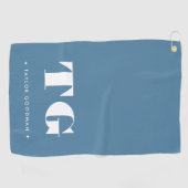 Minimale moderne Monogram Blue Name Stars Golfhandtuch (Horizontal)