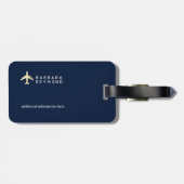 Minimale moderne monogramm-Flugreise Gepäckanhänger (Rückseite horizontal)