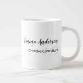 Minimale moderne Monogramm Jumbo-Tasse (Rechts)