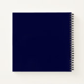 Minimale moderne monogramm Navy Graph Notizblock (Rückseite)