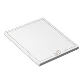 Minimale moderne neutrale Mit Monogramm Initiale Notizblock (angewinkelt)